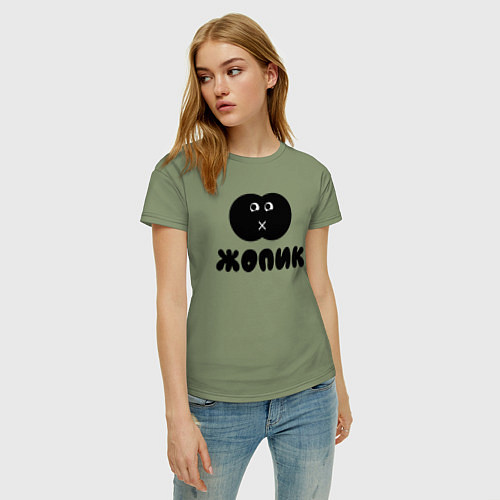 Женская футболка Весёлый жопик / Авокадо – фото 3