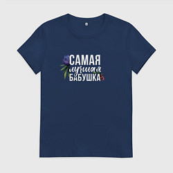 Женская футболка Цветы бабушка самая лучшая