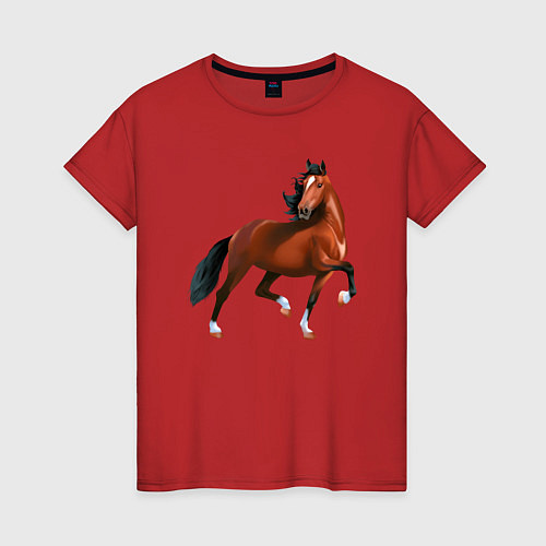 Женская футболка Хакнэ / Красный – фото 1