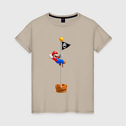 Женская футболка Марио на финише