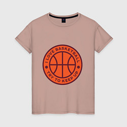 Женская футболка Love basketball
