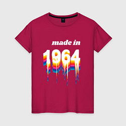 Женская футболка Made in 1964 liquid art