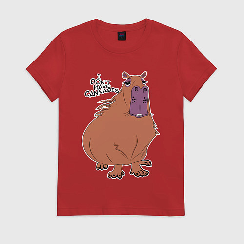 Женская футболка I dont have cannabis / Красный – фото 1