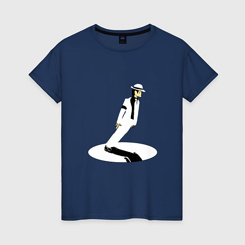 Женская футболка Тень Майкла Джексона / Тёмно-синий – фото 1