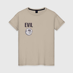 Женская футболка Evil голова с зубами