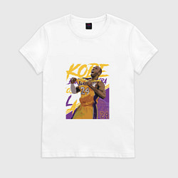 Футболка хлопковая женская Kobe champion, цвет: белый