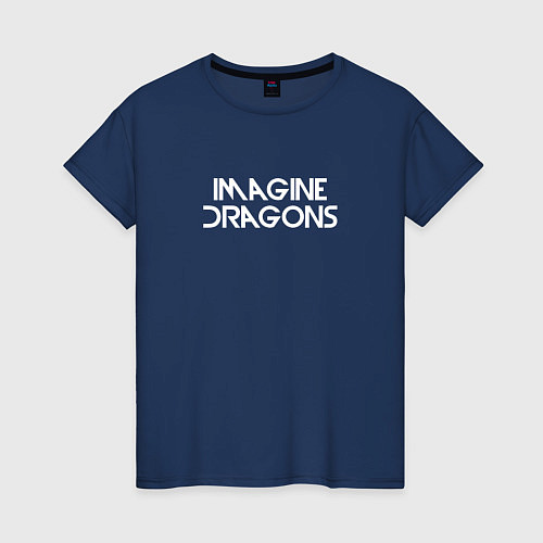 Женская футболка Imagine Dragons Radioactive текст песни / Тёмно-синий – фото 1