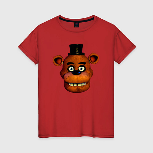 Женская футболка Голова Фредди / Красный – фото 1
