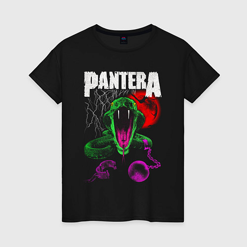 Женская футболка Pantera rock / Черный – фото 1