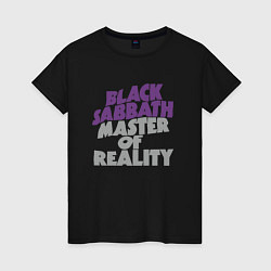 Футболка хлопковая женская Black Sabbath Master of Reality, цвет: черный