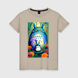 Женская футболка My neighbor Totoro - neural network - art