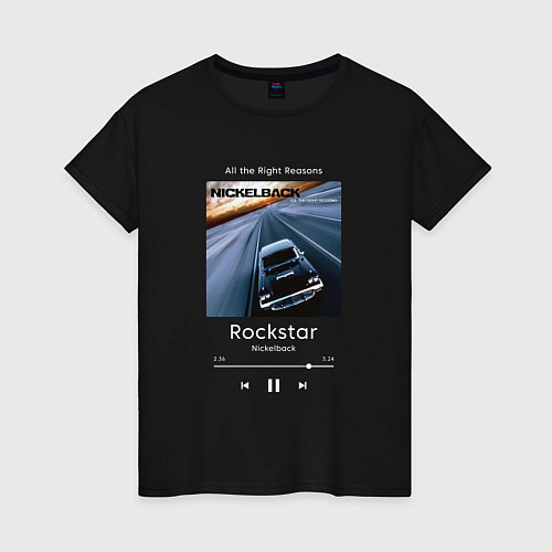 Женская футболка Nickelback Rockstar плеер / Черный – фото 1