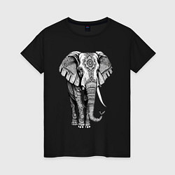Женская футболка Нарисованный слон