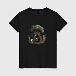 Женская футболка Пугающий лес