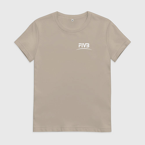 Женская футболка Международная федерация волейбола FIVB / Миндальный – фото 1