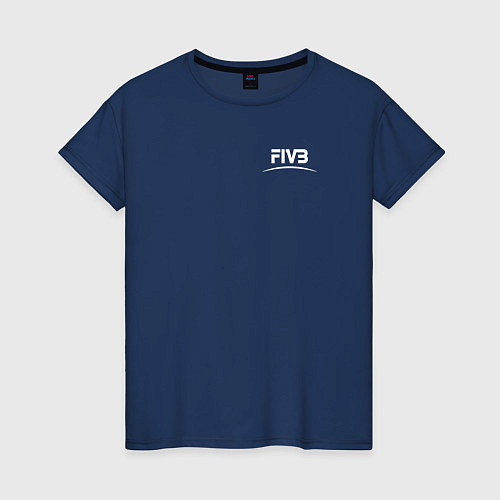 Женская футболка Международная федерация волейбола FIVB / Тёмно-синий – фото 1