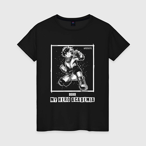Женская футболка Моя геройская академия Деку / Черный – фото 1