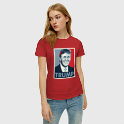 Футболка хлопковая женская Trump, цвет: красный — фото 2