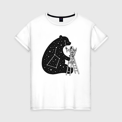 Женская футболка Космонавт и малая медведица / Белый – фото 1