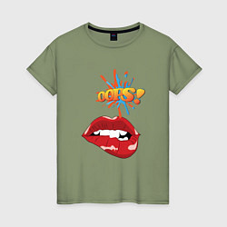 Женская футболка Упс - в стиле поп-арт