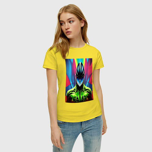 Женская футболка Alien - neural network - neon / Желтый – фото 3