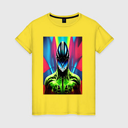 Женская футболка Alien - neural network - neon