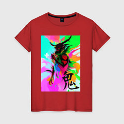 Женская футболка Демон Они - искусство - Япония