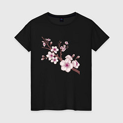 Женская футболка Ветка сакуры - весна - Япония
