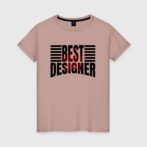 Женская футболка Best designer и линии / Пыльно-розовый – фото 1