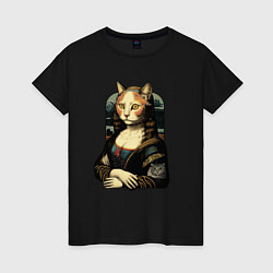 Женская футболка Кошка Мона Лиза