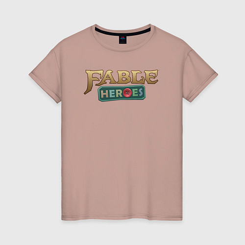 Женская футболка Fable heroes logo / Пыльно-розовый – фото 1