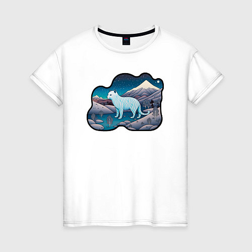 Женская футболка Магическая полярная лисичка / Белый – фото 1