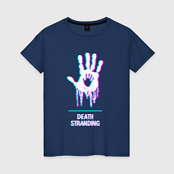 Женская футболка Death Stranding в стиле glitch и баги графики