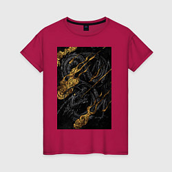 Женская футболка Дракон в золоте
