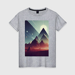Женская футболка Геометрические горы