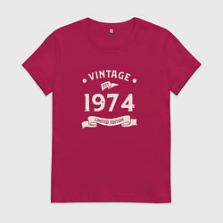 Женская футболка Винтаж 1974 ограниченный выпуск