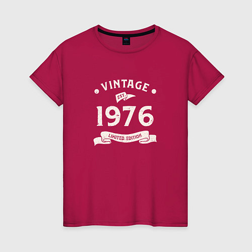 Женская футболка Винтаж 1976 ограниченный выпуск / Маджента – фото 1