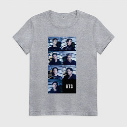 Футболка хлопковая женская We are bulletproof BTS, цвет: меланж