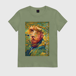 Женская футболка Abstract Vincent van Gogh - surrealism self-portra