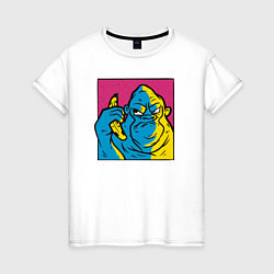 Женская футболка Горилла с бананом