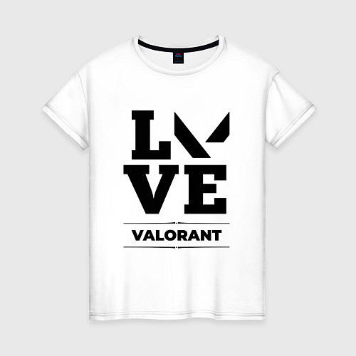 Женская футболка Valorant love classic / Белый – фото 1