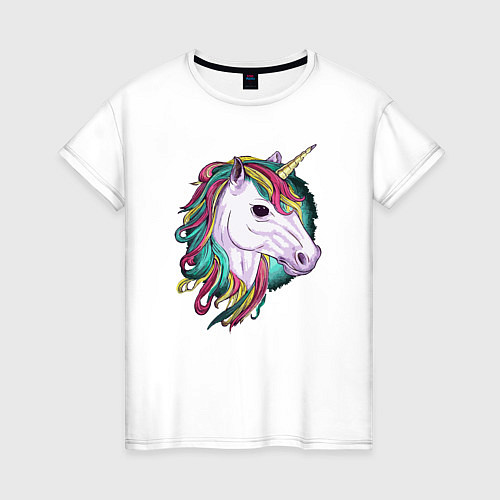 Женская футболка Лошадь единорог / Белый – фото 1
