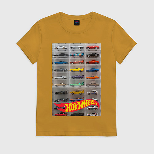 Женская футболка Hot Wheels - collection / Горчичный – фото 1