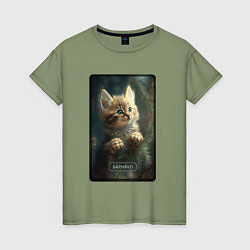 Женская футболка Барнаул котик