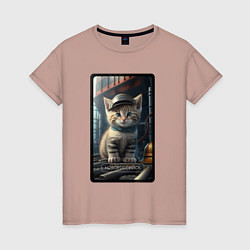 Женская футболка Новороссийск котик