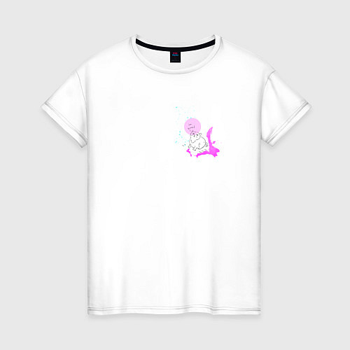 Женская футболка Крошечный котенок: im smol / Белый – фото 1