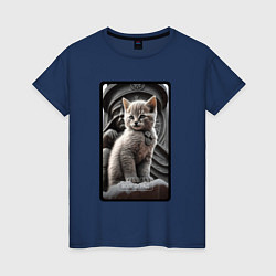 Женская футболка Волгоград котик