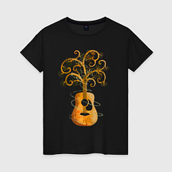 Женская футболка Гитара дерево