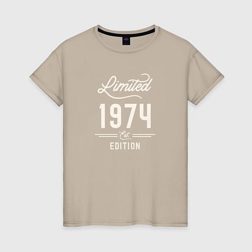 Женская футболка 1974 ограниченный выпуск / Миндальный – фото 1