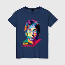 Женская футболка John Lennon картина абстракция